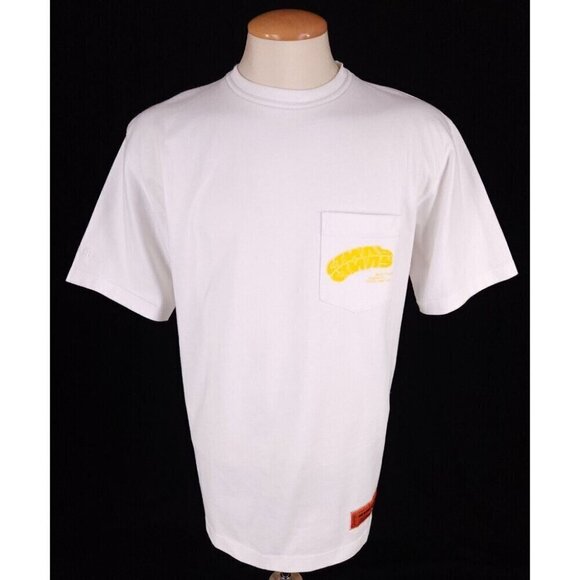 Heron Preston Pocket Style T-Shirt Size XS White Mens - Picture 2 of 16